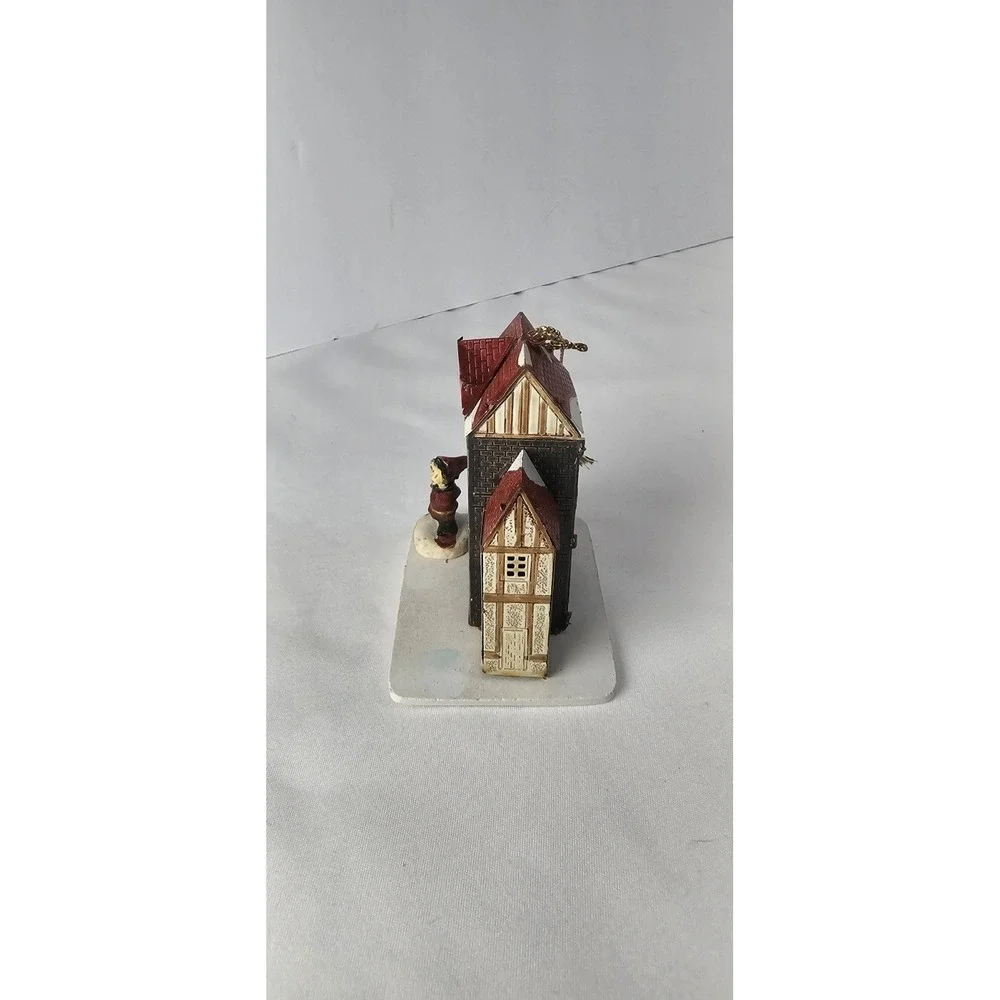 Vintage‎ Tin General Store Christmas Ornament Miniature Village Building 3.5
